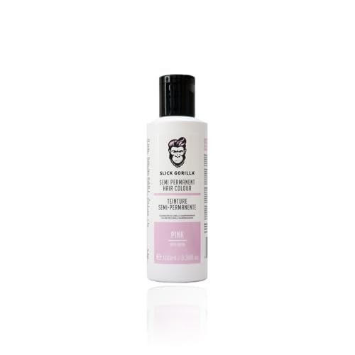Slick Gorilla Tinta de cabelo rosa gelinho vegana e sem crueldade animal (100 ml, rosa)