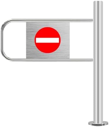 One-Way Spring-Loaded Swing Gate - 90° Metal Safety Barrier for Supermarkets, Libraries & Stores - Self-Closing Entry & Exit Door, 50x100cm, Durable & Secure