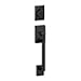 Schlage F58 CEN 622 Century Single Cylinder Exterior Entrance Handleset Lock, Matte Black (Exterior Half Only)