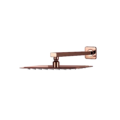 Pingoo.Casa, Ducha Chuveiro, Retangular, Aço Inox 304, 30X20Cm, São Luís, Dourado Rose