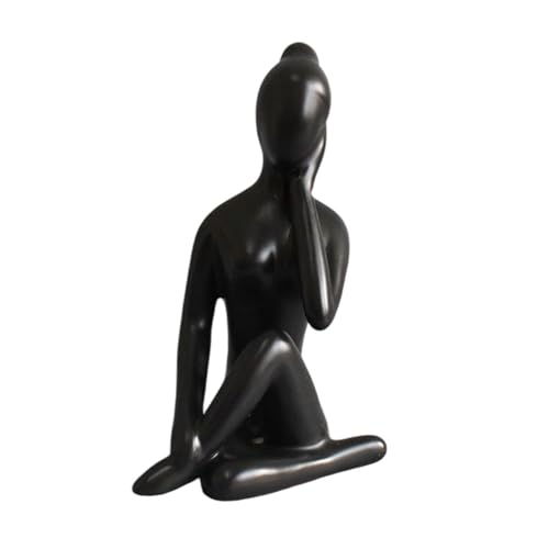 Figura de Figurilla de Cerámica Estatua Decorativa Y Escultura para Escritorio con Diseño Moderno Que Aporta Un Toque Creativo Adecuada para El, 6.5 Cm X 5.5 Cm X 10
