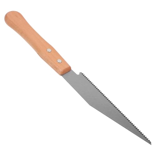 KOCKSHION 高効率細歯手鋸 木工用式引き鋸 精密切断ポイントチップ付き 耐久コーティング鋭利刃 家用小型手持ち木材切断工具