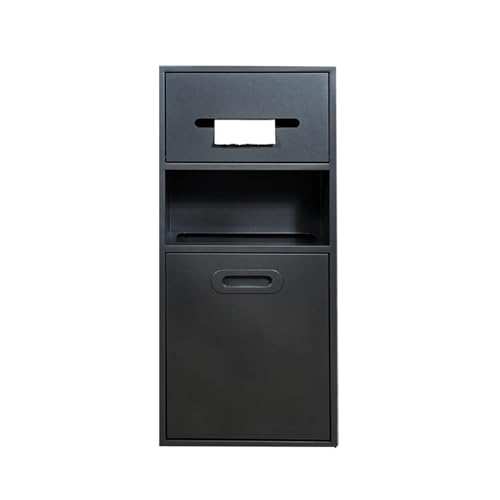 Estante de ducha impermeable de acero inoxidable empotrado para baño, cocina, sala de estar, dormitorio (negro, 670 x 300 x 140 mm) -