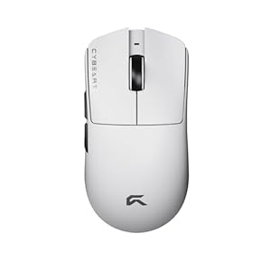 CYBEART | Artemis 52g Ultra-Light Wireless Gaming Mouse | Dual 300mA Hyperswap™ Battery | 24,000 DPI | 1K Polling Rate | 80M Kailh Switches | Tri Mode (White)