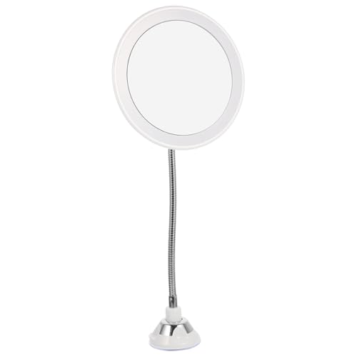 Miroir de maquillage rond à ventouse UKCOCO idéal pour la routine beauté dans la salle de bain