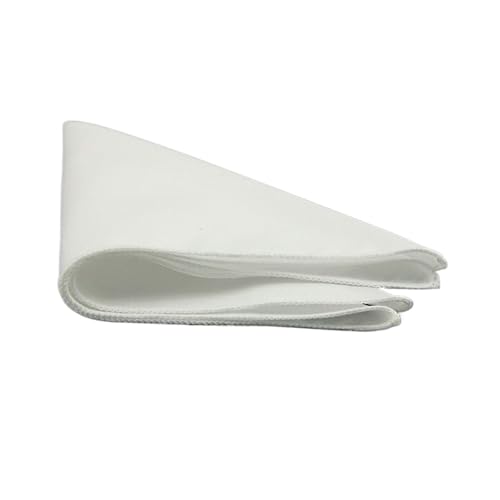 Pañuelos de algodón premium para bolsillo de caballero con acabado blanco de 23cm 6