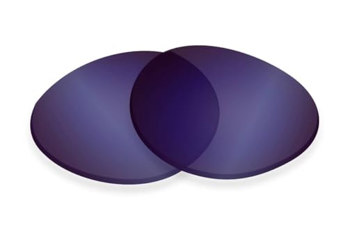 Sunglass Fix Replacement Sunglass Lenses Compatible with Prego 35972 55mm (Non-Polarized SFx Edge Blue Mirror Black Pair)
