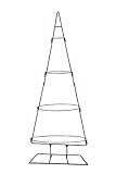 3D Deko Tannenbaum - 127 cm - Metall Aufsteller schwarz - Weihnachtsbaum Christbaum zum selbst Dekorieren
