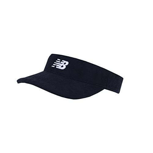 New Balance Men's And Women's Terry Lifestyle Visor, One Size, Black #TOP6