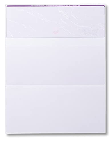 ABC Blank Check Stock Paper - Computer Voucher Checks - Versa Check Refills - Check on Top - Stub on Bottom - Stock Payroll Sheets - Laser Printer Compatible - Ideal for Home Business (500, Purple)