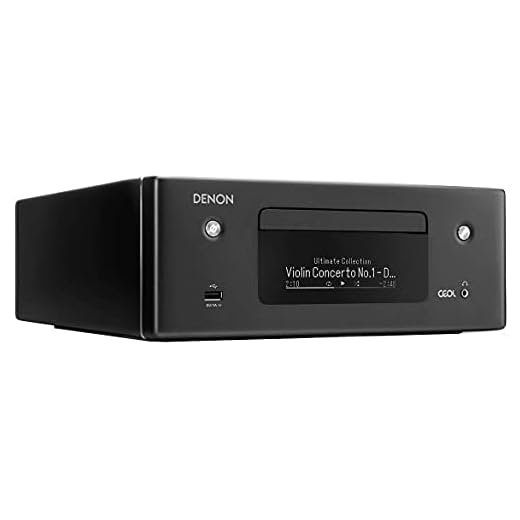 Denon RCD-N10 Kompaktanlage, HiFi Verstärker, CD-Player, Internetradio, Musikstreaming, HEOS Multiroom, Bluetooth & WLAN, Alexa Kompatibel, 2 Optische TV-Eingänge, ohne Lautsprecher, schwarz