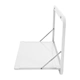 Wandklapptisch für Wohnmobil Außen Klapptisch Wand Wandtisch Klappbar Wohnmobiltische Metall 71(B)x36cm(T)-15.2mm-Dick-Tischplatte 25 kg-Tragkraft Abschließbar mit Schlüssel Weiß Wohnwagen Zubehör