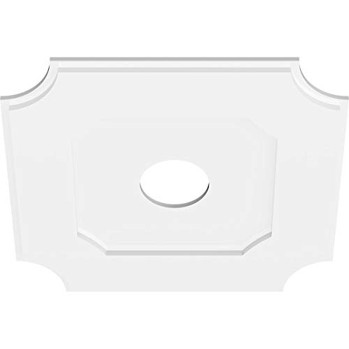 Image of Ekena Millwork CMP24LE-05000 Locke Architectural Grade PVC Contemporary Urethane Ceiling Medallions 24 inchOD x 5 inchID x 14 1 /4 inchC x 1 inchP