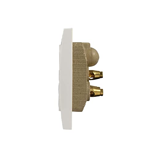Image of Star 6 /16A 6 Pin Non Modular Electrical Multi Socket, White Colour,Polycarbonate Body, Porcelain Back,Heavy Duty,Suitable for Home & Office Use with Mounting Screws (10)