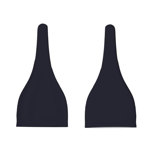 Newborn Baby Hat, Solid Color Black Print Soft Top Knot Beanie Cap, Cute Baby Headwear for 0-6 Months3