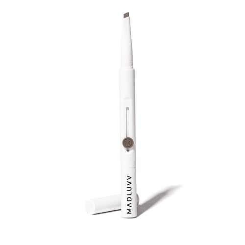 MADLUVV Exacto Eyebrow Pencil, Dual-Ended, Hair-Like Finish (Soft Brown)