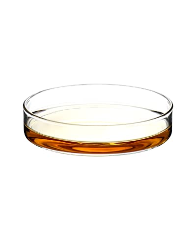 QWORK Glass Petri Dishes with Lid, Thicken,100mm x 23mm, 5 Pack, Culture Dishes for School Science Projects,Seeding,Storage, Biological Themed Party