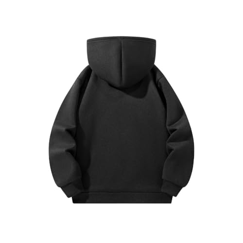 Men's Half Zipper Hoodies Solid Color Long Sleeve Sweatshirts Loose Sport Casual Pullover Sweats3