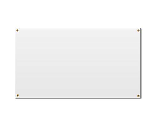 2'x3' Blank White Vinyl Banner - Grommets - 13oz - Milweb1