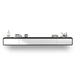 Suspended TV cabinet full solid wood wall-mounted wall small apartment light luxury modern minimalist living room suspended TV cabinet,Wall mounted entertainment center TV cabinet(B,140cm/55in)
