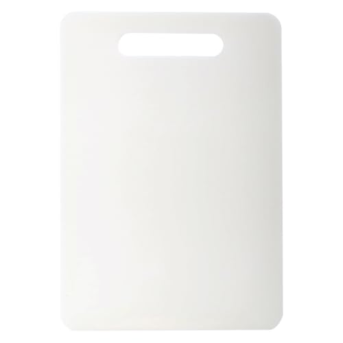Luciano Housewares Durable Plastic Cutting Board, Chopping Board for Kitchen Use, Ideal for Cutting Vegetables, Fruits, and Meats, Kitchen Essentials, White, 13.25