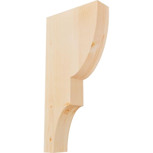 Ekena Millwork COR04X12X24RID00SDF 3 1/2"W x 12"D x 24"H Ridgewood Smooth Corbel, Douglas Fir