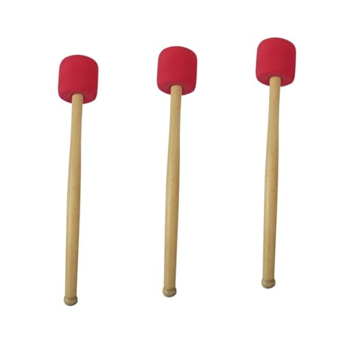 Abaodam 3 Pcs Percussion Bass Drum Mallets Big Drum Hammer con Mango de Madera miniatura 5