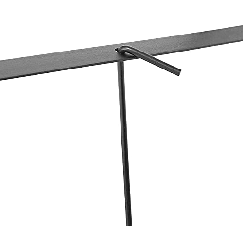 Relaxdays Rosenbogen Blatt mit Verzierung HBT 226 x 144 x 36,5 cm Rankhilfe und Torbogen als Kletterhilfe für Kletterrosen aus Eisen mit 6 Heringen stabiles Rankgitter und Rosenspalier, schwarz