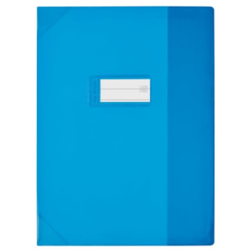Lot de 25 Protège-cahier Strong Line 24x32, en PVC 15/100e, coloris bleu translucide