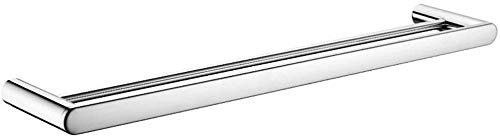 Barre de serviette en cuivre pur double pôle fin pour salle de bain chic