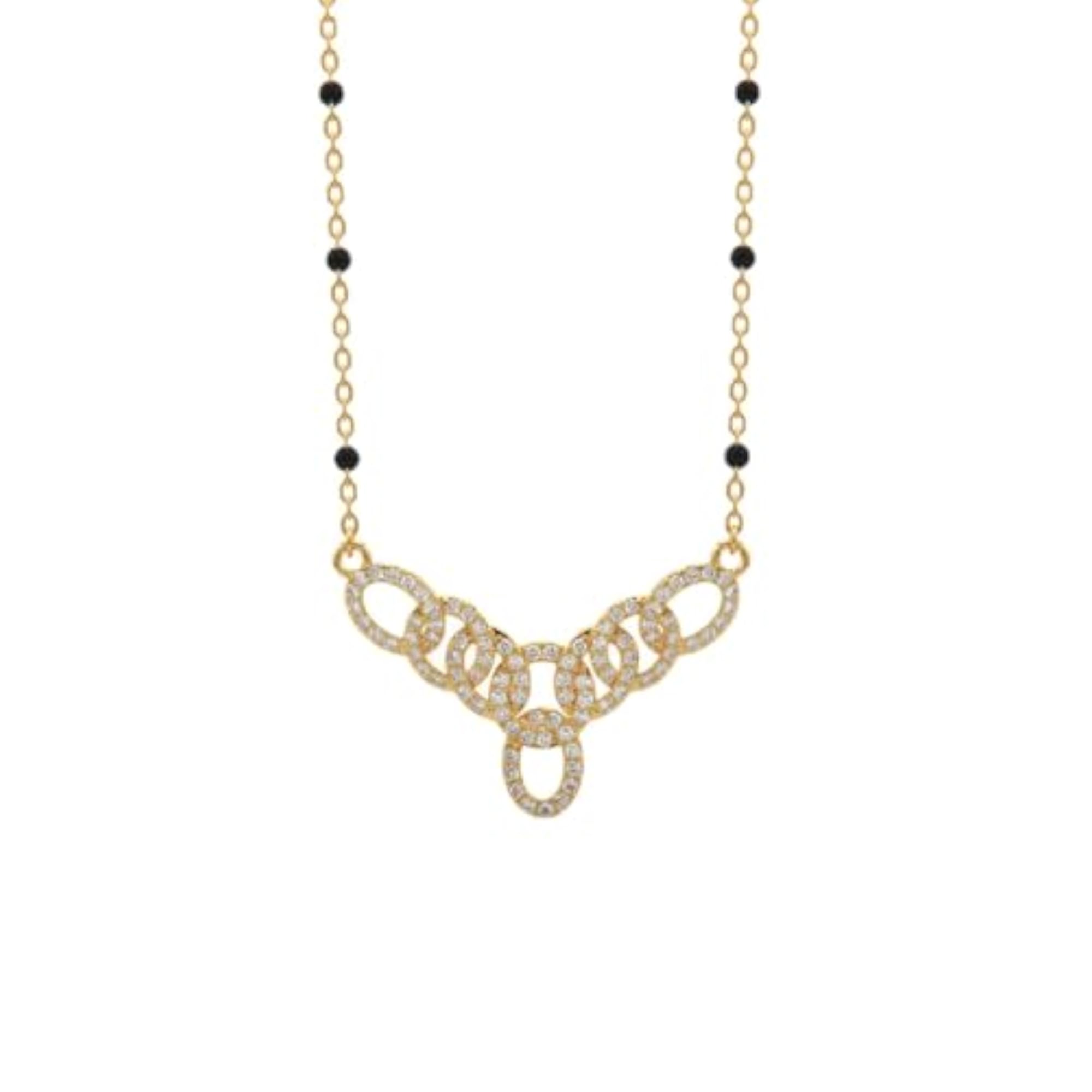 Women's 18k Gold Vermeil Interlinked Mangalsutra, Dainty