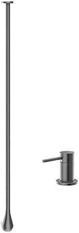 Wall Mounted Bathroom Faucet, Brass Free Standing Bathtub Faucet, Hot & Cold Water Drop Hanging Tap for Vanity & Hotel, Silver Finish, Stylish & Durable Design