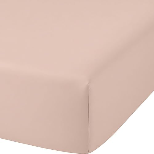 Drap housse 140x190 cm bambou haut de gamme métis rose durable - 2