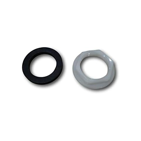 1 1/2" inch BSP Plastic Flanged Backnut Back Nut and Rubber Washer Sink or Flush Cover