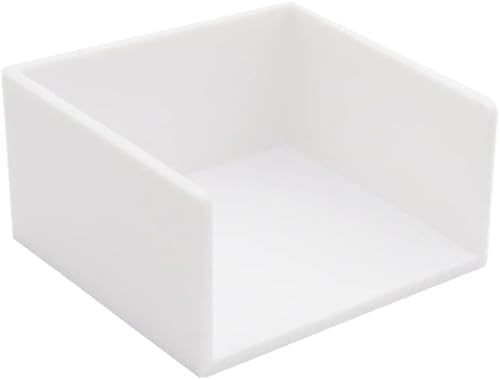 Soporte de notas de cubo blanco, dispensador de cubos de notas adhesivas de 3 x 3 pulgadas, organizador de bloc de notas PS para organización de