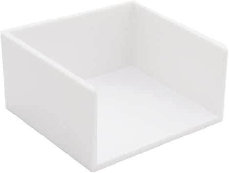 AxeWoodz White Sticky Notes Holder, 3x3 Inch Memo Holder, Sticky Notes Cube Dispenser, PS Notepad Organizer for Home and Office Desk Organization