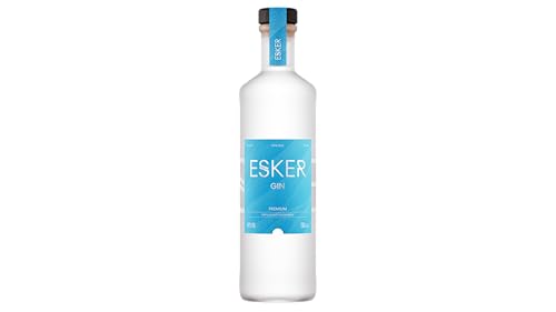 Esker Gin – Premium Scottish Highland Dry Gin | 42% ABV, 70cl Bottle | Distilled in Aberdeenshire with Locally Sourced Silver Birch Sap, Pink Peppercorns, and Rosehip | Ideal for Negroni and Martini