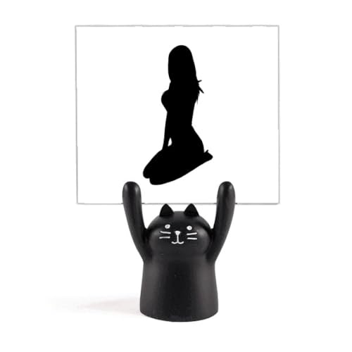 Support de mémo chat noir pour ranger ses post-it sans encombrer l'espace