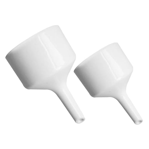 JEWEDECO Scientific Laboratory Filling Funnels Set 2pcs 100ml and 60ml Wide Mouth Liquid Filter Funnels for Lab and Industrial Use