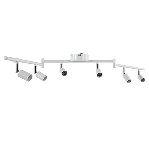 Opiniones y reviews de Iluminación decorativa y para usos específicos los mejores 10. 50 Lámpara en Riel con Cabezales Móviles de Iluminación de 6 Direcciones para Resaltar Encimeras Gabinetes o Áreas Decorativas