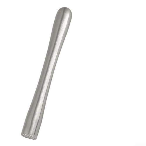Triturador ergonómico de acero inoxidable para triturar hielo y mezclar cócteles, diseñado para su uso en bares, restaurantes, pubs, hoteles y hogares (18,5 cm)