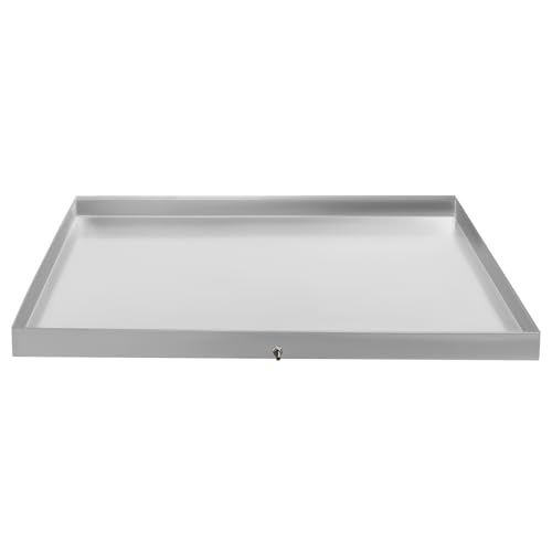 28 X 30 X 2.5 Inch Washing Machine Drain Pan with Hole, 304 Stainless Steel Under Washer Machine Drip Pan with Hose Adapter, Drain Pan for Washer Dishwasher HVAC Dryer Water Heater