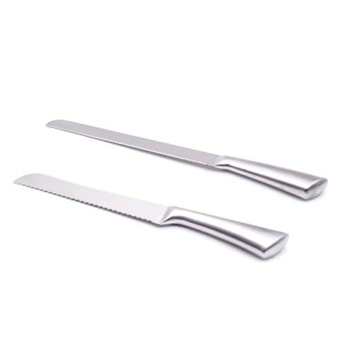 MOLUCKFU Stainless Steel Cake Knife Square Cake Cutter Pastry Tool Bread Knife Easy Slice