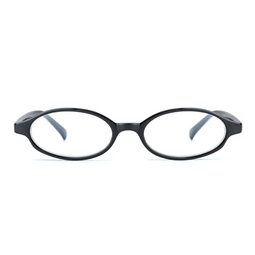 HASFOX Oval Eyewear Frames Clear Lens Bayonetta Fake Glasses Retro Fashion Office-Siren Aesthetic Y2K Style E13140