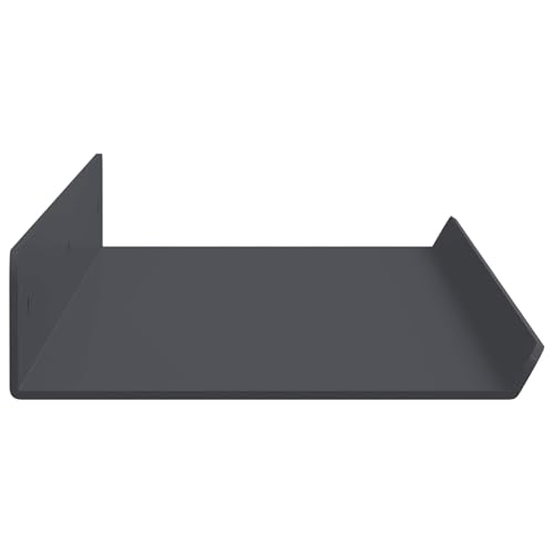 Étagère murale anthracite en acier 60 cm pour salon et bureau - 7