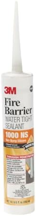 3M Fire Barrier Water Tight Sealant 1000 NS, Gray, 10.1 fl oz Cartridge