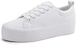 JABASIC Women Platform Sneakers Low Top Sneakers Casual Walking Shoes