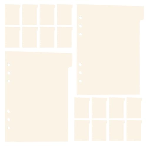 Separadores de cuaderno A5 Alipis con 18 hojas beige de 6 agujeros para carpetas