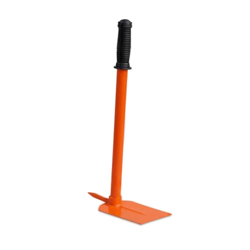 Image of Prong Hoe for Gardening | Heavy Duty Garden Hoe with Prong for Soil Loosening, Digging, Leveling & Garden Maintenance (Orange)