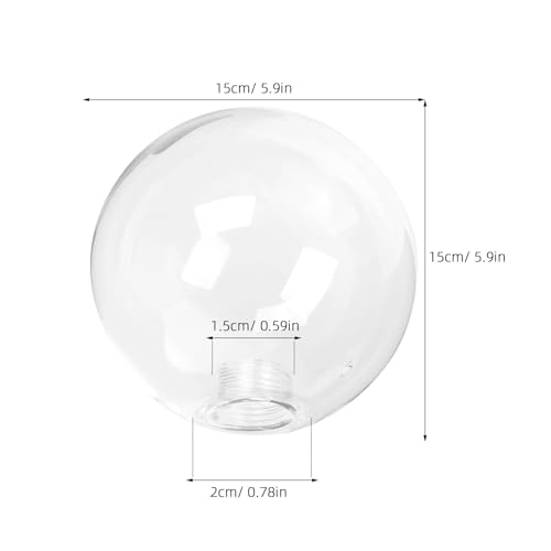 Image of DOITOOL G9 Globe Glass Lamp Shade Clear Threaded Dome Lampshade Light Bulb Guard Cover Replacement for Ceiling Pendant Lighting Chandeliers Sconce